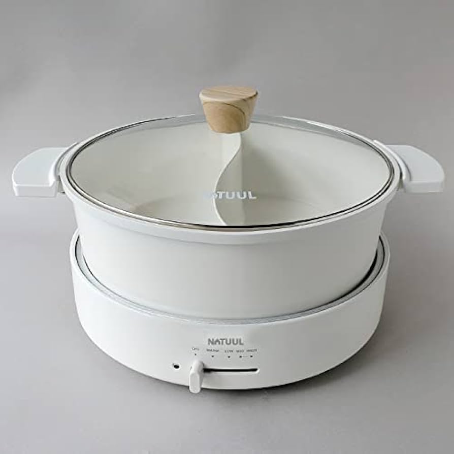 ✨美品✨ NATUUL 2食おやこ電気鍋 4L IH＆直火対応 鍋 ナチュール